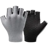 RockBros Breathable Short Finger Cycling Gloves Size: S - Gray