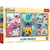 Trefl Lilo & Stitch Palapelit 3x80 Palaa