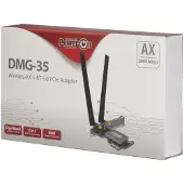 Inter-Tech DMG-35, Sisäinen, Langaton, PCI Express, WLAN / Bluetooth, 3000 Mbit/s, Musta, Hopea (88888149)