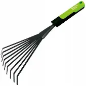 Hobby Hall Musta metallinen viuhkaharava puutarhaan 39 cm