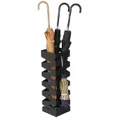 Hobby Hall Musta moderni avokuvioinen sateenvarjo 49 cm