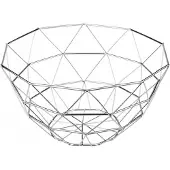 Galicja Metallinen hedelmä- ja vihanneskori INOX hopea