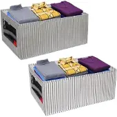 Hobby Hall FYY Raidallinen laatikostojärjestäjä Selkeä ja tyylikäs 2-pack Valkoinen Harmaa