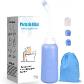 Hobby Hall Kannettava henkilökohtainen bidee-pullo, 500ml, säilytyspussilla., 500 ml - mėlyna