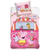 Carbotex Pussilakanasetti Peppa Pig Festival 140×200cm + tyynyliina 70×90 cm