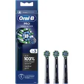 Oral-B CrossAction CleanMaximiser 3 kpl -vaihtoharjaspäät, Musta