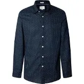 Pepe Jeans for man. PM3090837 Craig navy shirt (XXL), Casual, Cotton, Long sleeve