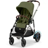 Cybex e-Gazelle S Yhdistelmävaunut + Axkid GOKID Turvakaukalo & Telakka, Moss Green/Taupe