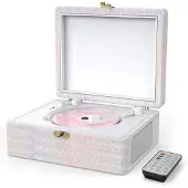 Hobby Hall CD-soitin kaiuttimilla, Bluetooth, ladattava, retro, USB/AUX, kaukosäädin