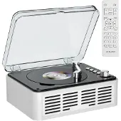 Hobby Hall Gueray retro CD-soitin kaiuttimilla, USB- ja AUX-tuella, valkoinen