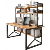 Hobby Hall Työpöytä kannettavalle tietokoneelle, loft, tumma pyökki, 120 cm