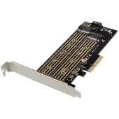 Microconnect MC-PCIE-X4M2 PCIe 3.0 x4 M.2 NVMe & SATA SSD -laajennuskortti - Musta