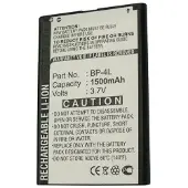 123accu Nokia BP-4L yhteensopiva akku 1500 mAh