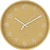 House Nordic Kaisa - Wall Clock, Ocher, Silent Movement, Ø30 Cm - Yellow - 30X30X4CM