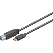 Goobay USB 3.0 -kaapeli USB-C - B, musta