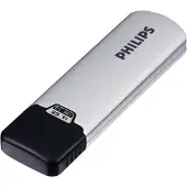 Philips USB Flash -asema FM16FD00B/00, 16 GB, USB A-tyyppi, 2.0, 16 MB/s, Suojus, Musta, Hopea