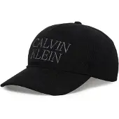 Calvin Klein Corduroy Graphic 5 Panel Cap - Black - ONE SIZE