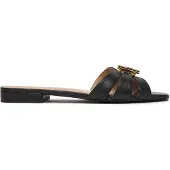 Ralph Lauren Blaike Nappa Leather Slide Sandal - Black - 36