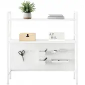 Hobby Hall Jan Nowak Metallinen pöytälevy 95 cm Rei'itetty Jenny: Valkoinen