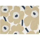 Marimekko Unikko pöytätabletti 31 x 42 cm, beige, valkoinen, tummansininen