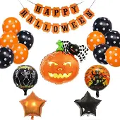 Hobby Hall Halloween koriste ilmapallo setti - kurpitsa ja hämähäkki Openhome