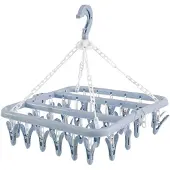 Hobby Hall SteelFever taittuva vaatteiden ripustin 32 Clip Sininen