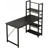 Hobby Hall Loftas Musta teollinen työpöytä hyllyillä 120 cm