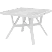 Brafab Samvaro pöytä 90x90 cm lasilevy mukana Valkoinen / Light Grey