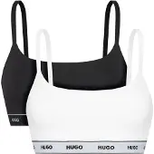 HUGO Twin Bralette Stripe - White - XL