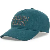 Calvin Klein Corduroy Graphic 5 Panel Cap - Green - ONE SIZE