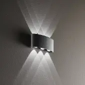 In.tec® Led ulkoseinävalaisin Betle, Musta, Alumiini, Moderni
