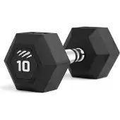 Tiguar Kumipäällysteinen käsipaino HEX 10 kg | voimaharjoittelu, toiminnallinen harjoittelu, crosstraining