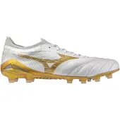 Mizuno Morelia Neo Iv Beta Elite Fg Bright Gold - Valkoinen/kulta/cool Gray - Nurmi (Fg), koko 46