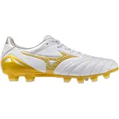 Mizuno Morelia Neo Iv Pro Fg Bright Gold - Valkoinen/kulta/cool Gray - Nurmi (Fg), koko 44