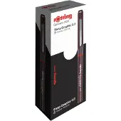 Rotring 1904753, Korkillinen geelikynä, Musta, Burgundi, 0,3 mm
