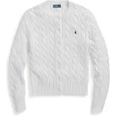 Ralph Lauren for woman. 211971868007 Cotton cardigan in white eights knitted fabric (S), Casual