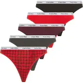 Calvin Klein Thong 5 Pk - Multi/patterned - XL