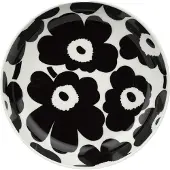 Marimekko Unikko syvä lautanen Ø20,5 cm Musta-valkoinen
