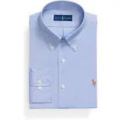 Ralph Lauren for man. 712870507002 Custom Fit Oxford Shirt blue (38), Casual, Cotton, Classic, Long sleeve