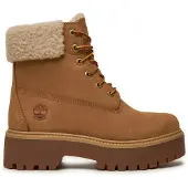 Timberland for woman. TB0A2PU67541 Stone Street Waterproof leather ankle boots brown (36 W), Flat, Laces, Casual, Sustainable