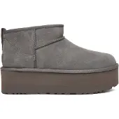 Ugg for woman. 1135092 Classic Ultra Mini Platform Leather Ankle Boots dark grey (40), 5 to 8 cm, None, Casual