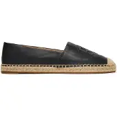 Ralph Lauren Cameryn Nappa Leather Espadrille - Black - 38