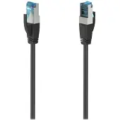 Hama Cat6a S/FTP RJ45 5m -verkkokaapeli, musta