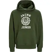Jack & Jones Collegepaita 'JWHVICTO' tummanvihreä / valkoinen