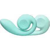 SVibe Snail Gizi Ladattava Kaksoisvibraattori - Turkoosi