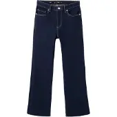 Mango Sienna Flared Cropped Jeans - Navy - 38