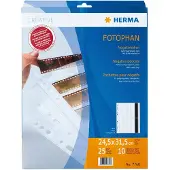 Herma 7760, Negatiivin tallennussivu, Läpinäkyvä, Polypropeeni (PP), 25 sivua