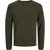Jack & Jones Jjehill Knit Crew Neck Noos - Khaki green - L