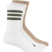 Adidas Sukat 'Logo 3 Pairs' beige / cappuccino / tummanvihreä / valkoinen