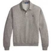 Ralph Lauren Polo-Collar Fleece Pullover - Grey - M